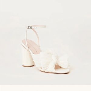 Loeffler Randall Camellia Pearl white heels size 7.5